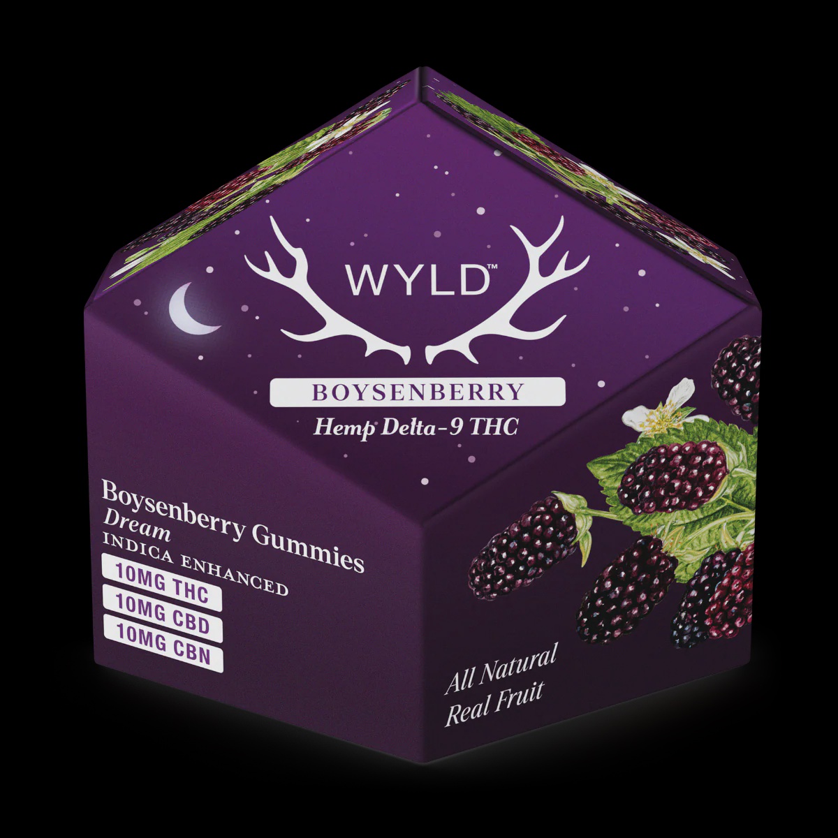 WYLD Boysenberry Hemp Delta-9 10 mg THC 10 mg CBD 10 mg CBN